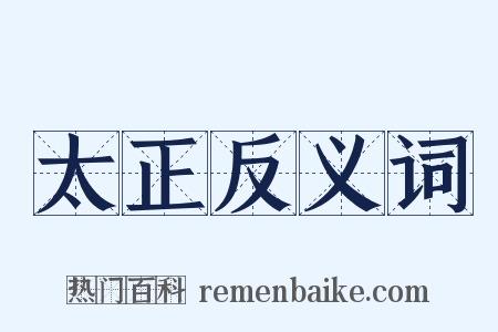 太正反义词是什么意思的图片